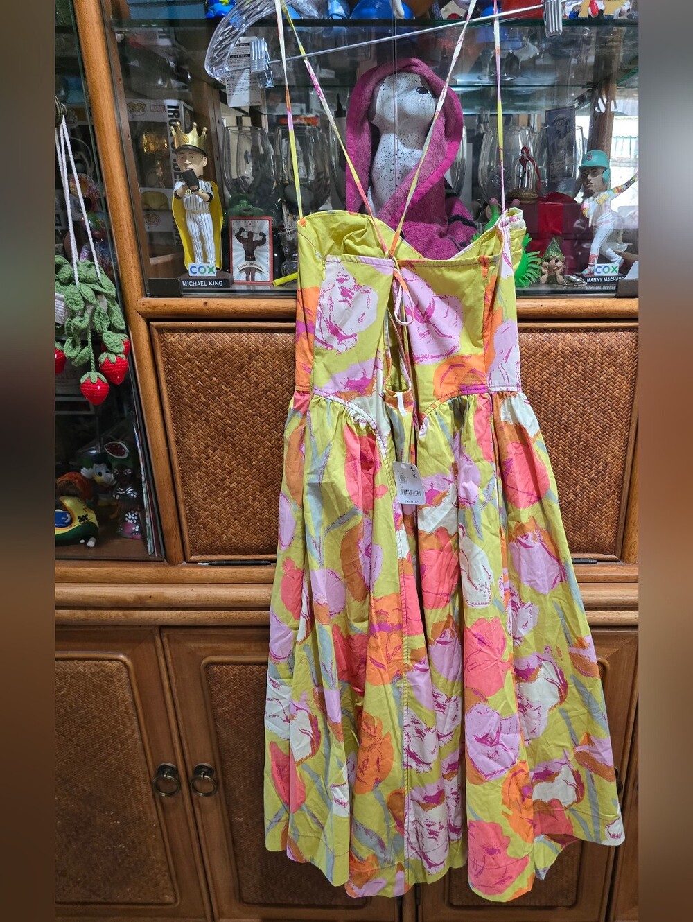 FREE PEOPLE CHERISH PRINTED MIDI DRESS - Picture 8 of 8